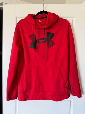 Under Armour Red Hoodie with Black Logo